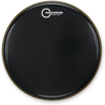 Aquarian Drumheads CC28BK Classic Clear 28-inch Bass Drum Head, gloss black