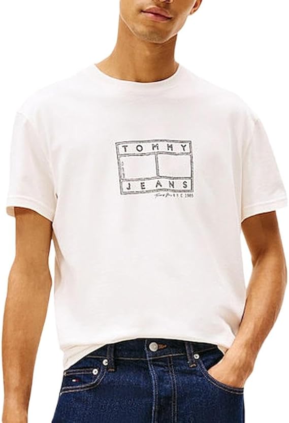 Tommy Hilfiger TJM REG CENTER FLAG SS TEE T-shirt Erkek