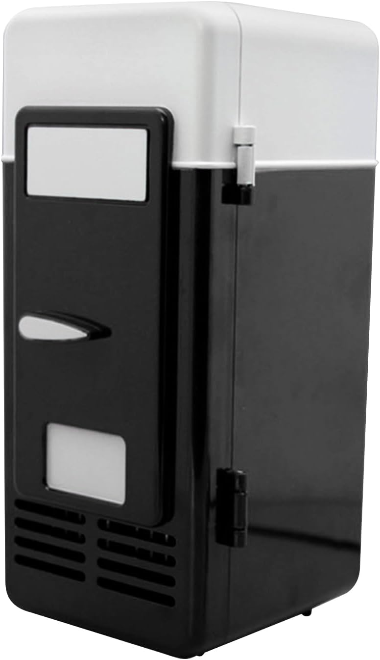USB Refrigerator for Drinks - 19.5x9.5x9.5cm Mini Beverage Cooler, Compact USB Can Chiller, Portable Food Warmer | Personal Cooling Heater for Dorm Bedroom Office Travel Road Trips
