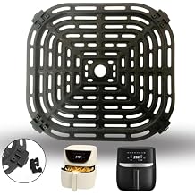 6QT Air Fryer Grill Pan for Bella Pro Series/Paris Hilton Air Fryers, Upgraded Air Fryer Grill Crisper Plate Rack Tray Insert Grate Grid Shelf for 6QT Paris Hilton Air Fryer, Dishwasher Safe