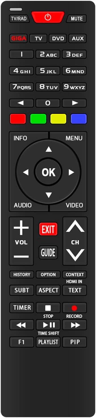 Universal Remote Control Compatible with GigaBlue 800UE / SE Quad/Quad 4K