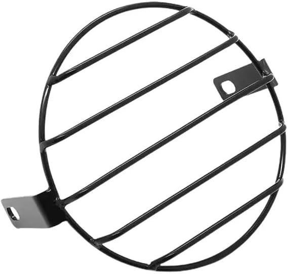 Headlight Cover Guard Motorcycle Headlight Grill Cover Black Retro Protector Mesh Iron Protective Lamp For Bike Light