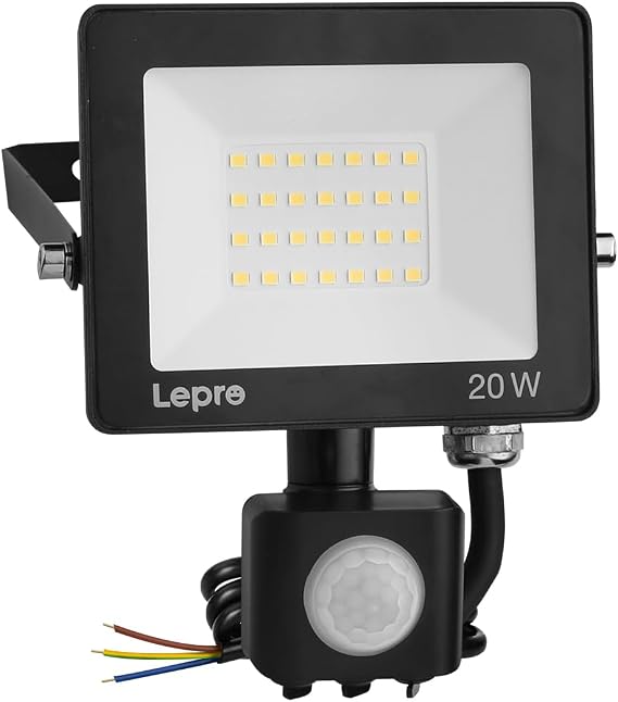 Lepro Security Lights Outdoor Motion Sensor 20W 2000 Lumen PIR Lights [Energy Class F]