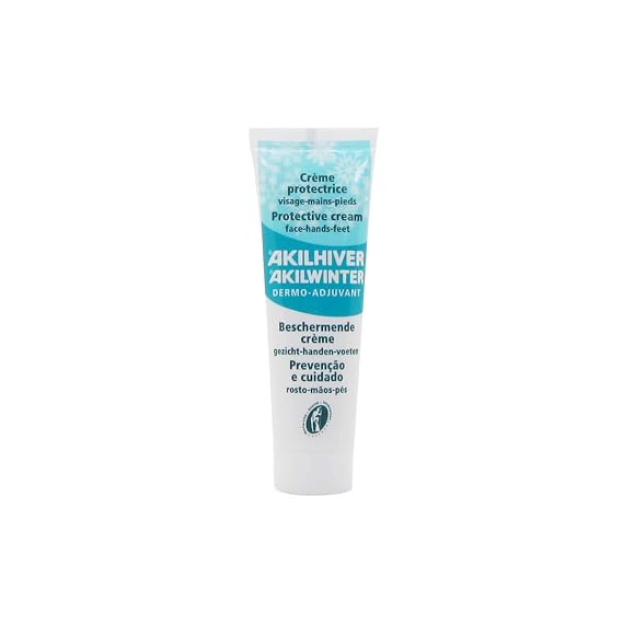 Akileine Akilwinter Protective Cold Weather Cream for Face, Hands & Feet: Prevents Chilblains, Frostbites, and Cracks, Soothes Itchy Dry Skin, Suitable for Skin & Family Use (1 Fl Oz)