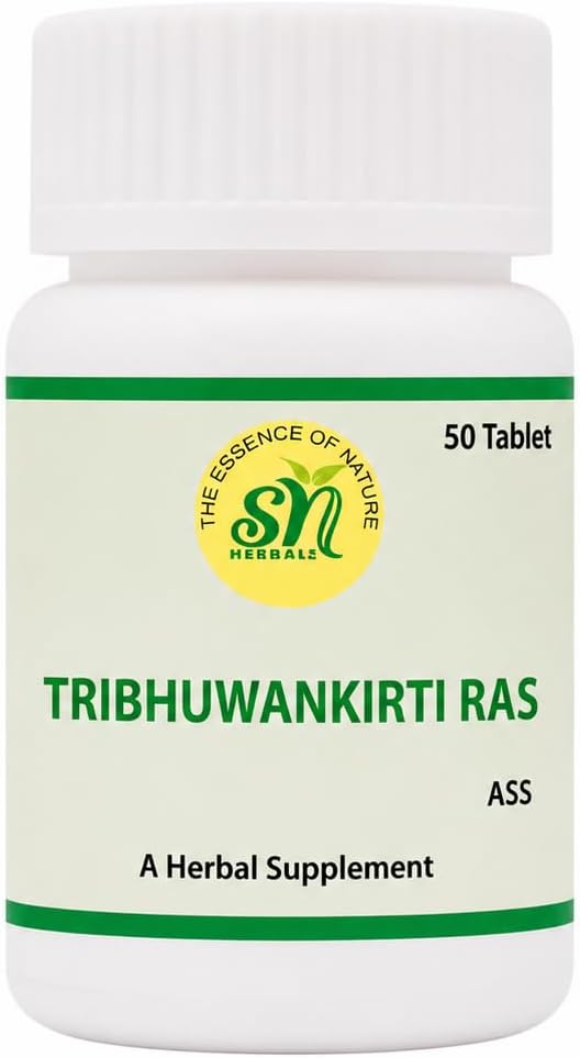 Tribhuvan Kirti Ras Classical Ayurvedic Herbal Blend for Traditional Wellness & Natural Balance 40 Tablets