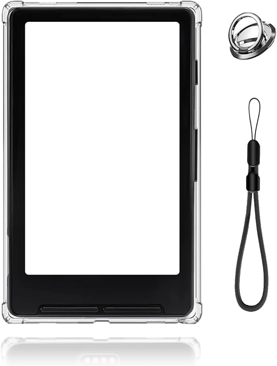 1-Pack Case Compatible with Xteink X3 eReader 3.7 Inch Smartphone Clear TPU Protective Cover with Lanyard, Four-Corner Airbag Shockproof, Slim Anti-Scratch, Drop-Resistant