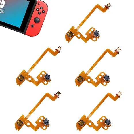 MYPUQIAO 5 Sets L- Button Key Ribbon Flex Cable Replacement for Nintendo Switch Joycon NS Left Joycon Controller(Joycon-L)