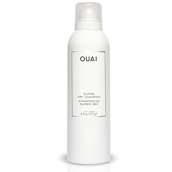OUAI Super Dry Shampoo - Cleanses, Removes Product Buildup & Refreshes Hair Without Water - Adds Instant Volume & Shine to Fine, Oily Hair - Free of Parabens and Sulfates - 4.5 fl oz