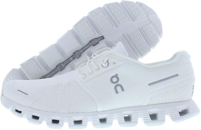 On Men's Cloud 5 Sneakers, All White, 10.5