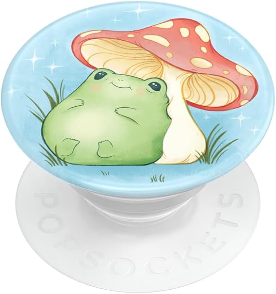 PopSockets Adhesive Phone Grip, Holder, Phone Stand, Mushroom - Sleepy Frog