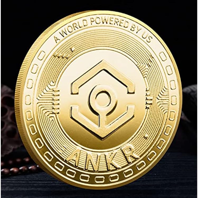 ANKR Coin Crypto Coins Cryptocurrency Favorite Bit Coin Physical Commemorative Coin - 2 Pieces, Gold