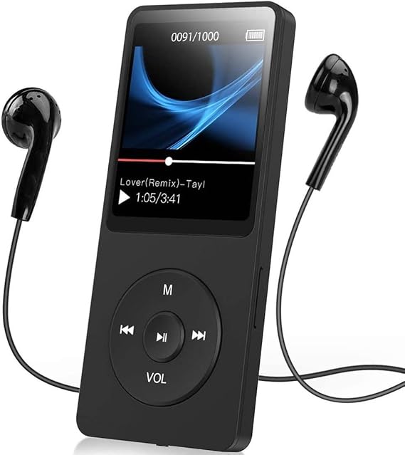 Bluetooth 5.0 MP3 MP4 Player, 1.77" LCD Screen Music Player with Speaker, Mini HiFi Stereo MP3 Player MP4 Walkman for Kids Friends Gift with 8G Memory Card
