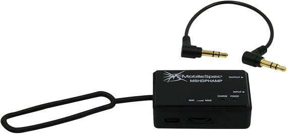 MobileSpec Headphone Amplifier & Enhancer for Universal/Smart Phone, Black