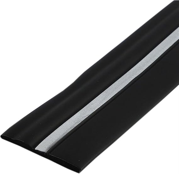 16.4 Ft Self Adhesive Flexible Foam Molding Trim, 3D Sticky Decorative Wall Trim Lines Skirting Baseboard Border Waterproof Wallpaper Stick Ceiling Border Door Decoration,Black with silver,9.