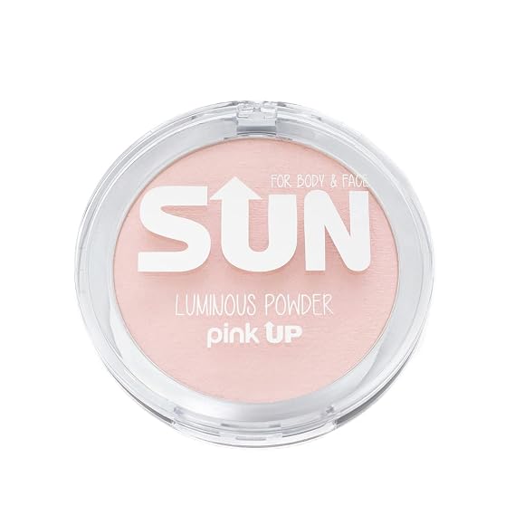 Pink Up | Luminous Powder| Highlighter | Enhances glow & defines features | Light-reflecting finish for radiant skin | Highlighter makeup | Makeup | Silky texture | Sparkle | Model PKIP05