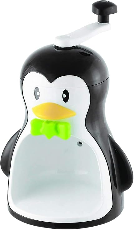 JapanBargain, Japanese Shaved Ice Machine Hand Crank Manual Snow Cone Maker & Slushy Machine for Kids and Adults, Non-Electric, Includes Ice Mold Cup, Made in Japan (Black Penguin)