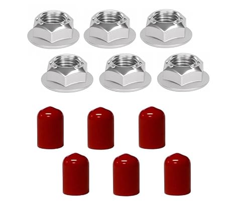 Torque Converter Nuts 3/8"-24 x 0.34 & Stud-Caps/Bolt-Protectors, fits Ford A4LD,C3,C4,C5,C6,AOD,E4OD