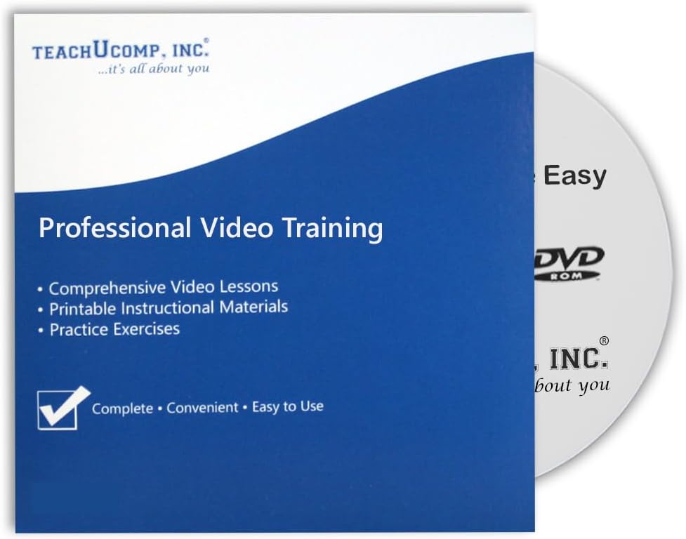 TEACHUCOMP Video Training Tutorial for Microsoft Excel 2016 DVD-ROM Course and PDF Manual