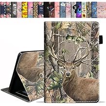 Case for Amazon Fire HD 10 Tablet 10.1" (9th/7th Generation, 2019/2017 Release) - Premium PU Leather Stand Cover with Auto Wake/Sleep - Jungle Camo Deer