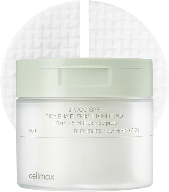Celimax Ji Woo Gae Cica Lekeli, Yağlı, Karma Ciltlere Özel Toner Ped(1Adet)