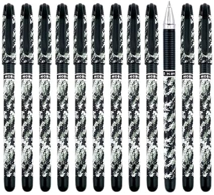 BaoKe Roller Ball Pens, Liquid Gel Needlepoint Pens 0.5mm, Writing Signature for Office, 12Pcs Pack PC2578(black)