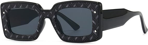 Fashion Square Sunglasses For Women Men Rivet Decoration Luxury Ladies Sun Glasses UV400 Shades Lady Leopard Eyewear