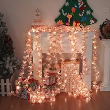 Artificial Cherry Blossom Lights,190 LED 5.5ft x 6.2ft Warm White Curtain String Lights with Remote and Timer, 8 Modes, USB Powered for Room Wall Party Xmas Decor