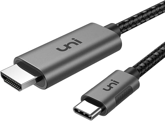 uni USB C to HDMI Cable 3ft 4K@60Hz, ONE-Way MacBook Pro Type-C to TV HDMI | USB Type-C to HDMI, Braided Cable, Thunderbolt 3/4, MacBook Air, iPhone 17 Pro/Max, Samsung S24, Chromebook