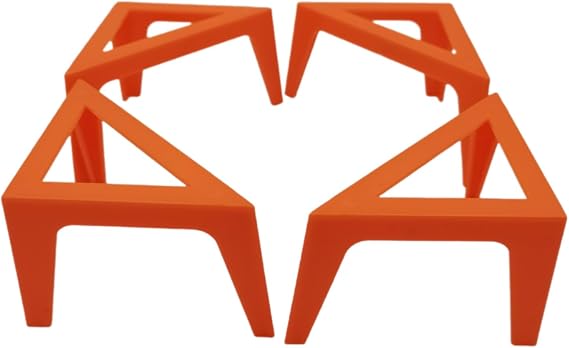 4PCS Plastic Canvas Stands For Fluid Acrylic Pouring Paints Painter Stand Canvas Pouring Support Stands For Art Student Canvas Feet Risers For Art Students, Orange