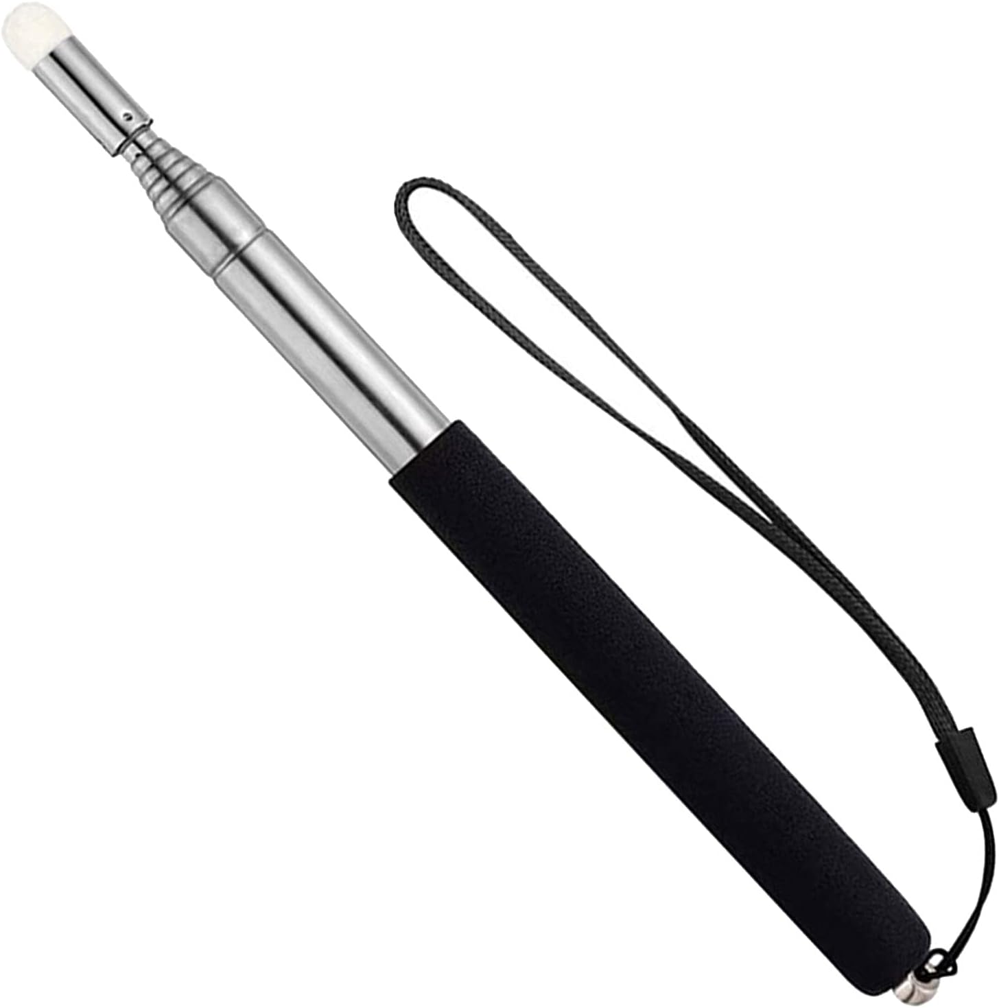 100M Long Telescopic Teacher Pointer Stick with Hand Lanyard, Teaching Pointer for Classroom, Hand Pointer Extendable Pointer Stick Retractable Pointer Handheld PresenterBlack