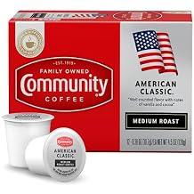 Community Coffee American Classic 36 Count Coffee Pods, Medium Roast, Compatible with Keurig 2.0 K-cup Brewers, 12 Count (Pack of 3)