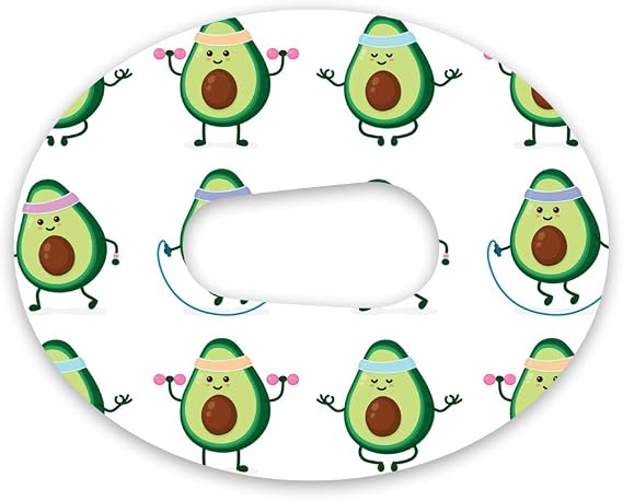 Dexcom Adhesive Patch Precut Avocado Design Adhesive Patches with Split Backing, Easy to Apply x 10 Pack