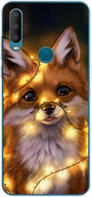 Case compatible with Alcatel 3X 2019,Shockproof Slim Thin Silicone Protective Anti-Fingerprint Anti-Scratch Anti-Fall phone cover - red fox