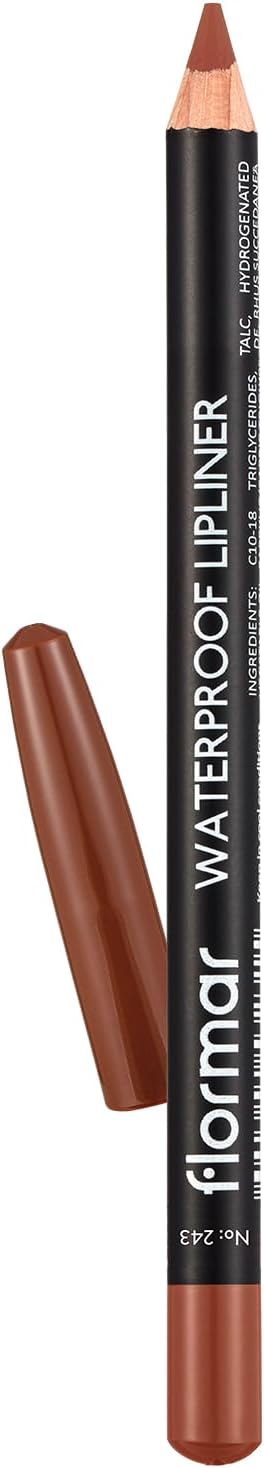 Flormar Waterproof Lipliner - Suya Dayanıklı Dudak Kalemi No:243 Hot Cocoa 1.14 g 8690604567584