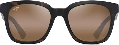 Maui Jim Mens & Womens Honua AF Polarized Cat Eye Sunglasses, Matte Dark HavanaHcl Bronze Polarized, Extra large