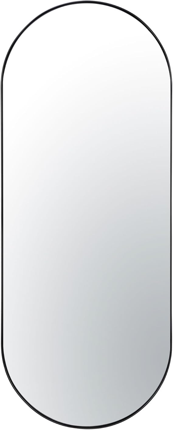 Varaluz Capsule Wall Mirror - 24" W x 60" H Mirror - Black