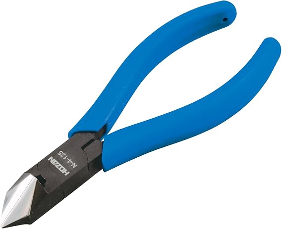Hozan N-4-125 Oblique Nipper, Sharp Edge Finish, Easy to Use with Cutting Copper Wire, Total Length 5.2 inches (133 mm)