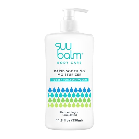 Suu Balm Intense Itch Relief Cream, Anti Itch Lotion for Sensitive Skin, Eczema, Psoriasis & Extreme, Very Severe & Dry Skin, Derm Formula, Menthol & Ceramides, 11.83 fl oz