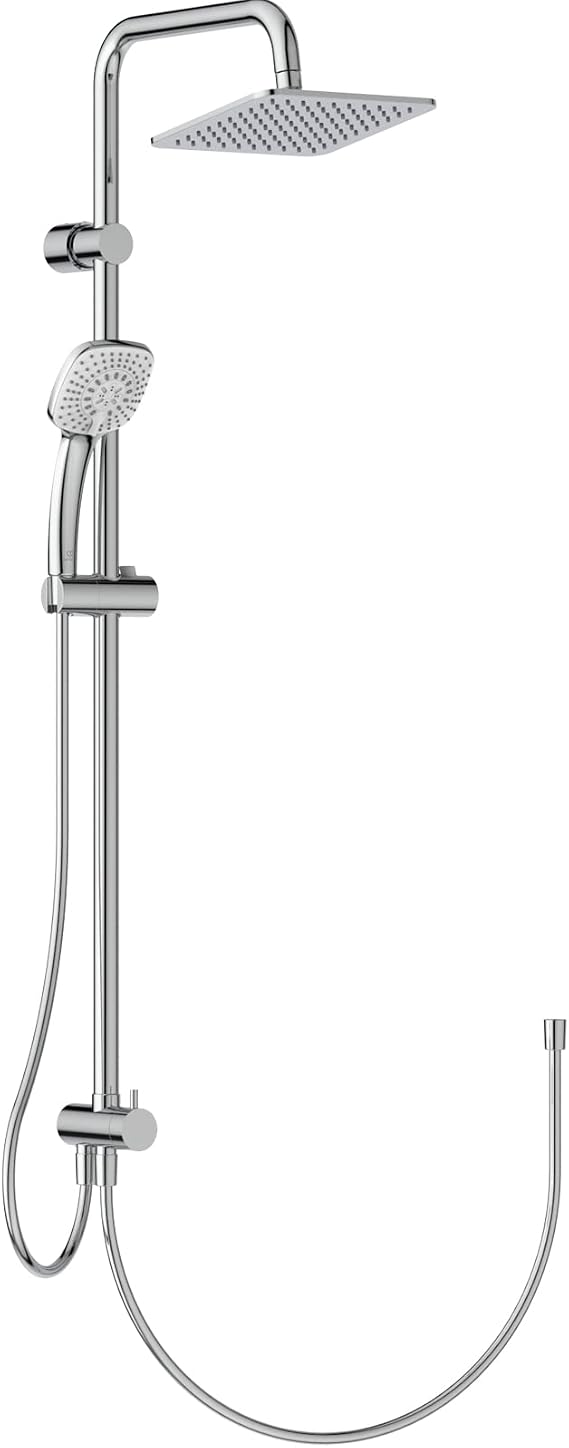 Ideal Standard Rain Cube Dual Shower System for Exposed Shower Mixers, Chrome