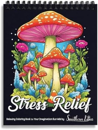 SOUTHERN LOTUS Stress Relief Spiral Coloring Book for Adults Women Hardcover Floral Patterns Animals Themes Aesthetic Relaxing Large Print Pages Relieve Anxiety Mindfulness