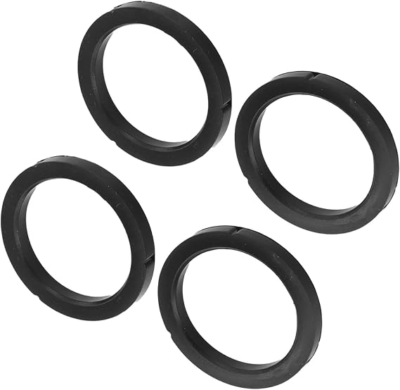 E61 Silicone Sealing Ring for Gaggia Espresso Machine, 73 x 58 x 8.5 mm, Heat Resistant up to 230 °C, Durable Brewing Head Seal for E61 Group, Black (4 Pieces)