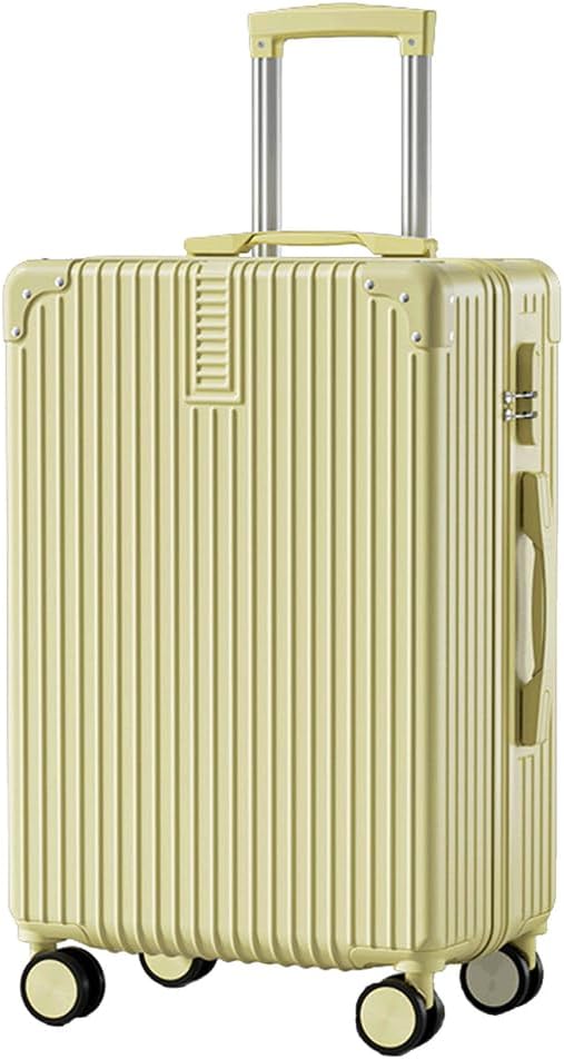 FREEFLY Hard Shell Suitcases Medium Medium Suitcase 4 Wheels Lightweight Suitcase Medium Size Hardshell Suitcase 4 Wheels Lightweight Suitcase with Wheels 360° Universal Wheel,Yellow,20in