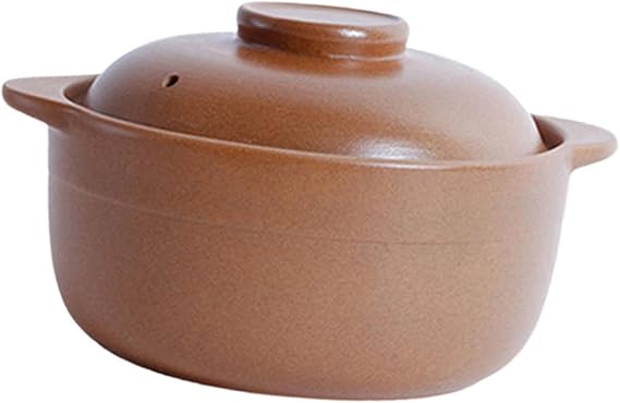 Earthen Cooking Pot Clay Pot Unglazed Delivers Authentic Taste While Cooking Nutritious Meals With Ease Claypot Rice Casserole Dish Clay With Lid, 0.8L