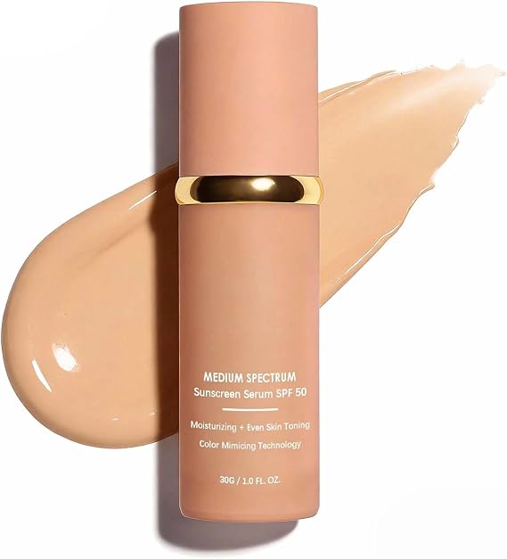 Colour Changing Foundation for Mature Skin, Biomimic 4 In 1 SPF50+, Hydrating Medium Full Coverage, Long Wear Waterproof Concealer