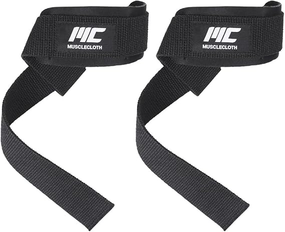 MuscleCloth Padded Lifting Straps Siyah