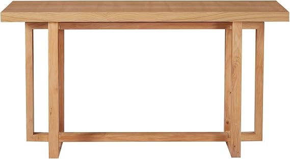 59.05" Console Table, Narrow Long Sofa Table Entryway Table Behind Couch Table Hallway Table with Rubber Wood Leg for Living Room Foyer (Oak)