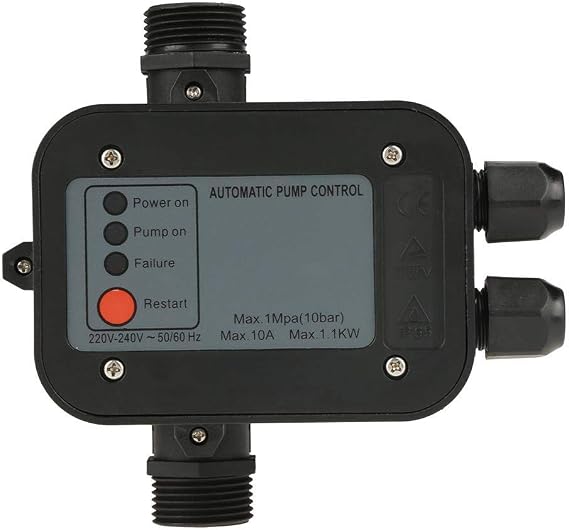 220V Self Priming Pressure Switch Automatic Pressure Controller Electronic Switch Control Controller Jet Garden Pump Black
