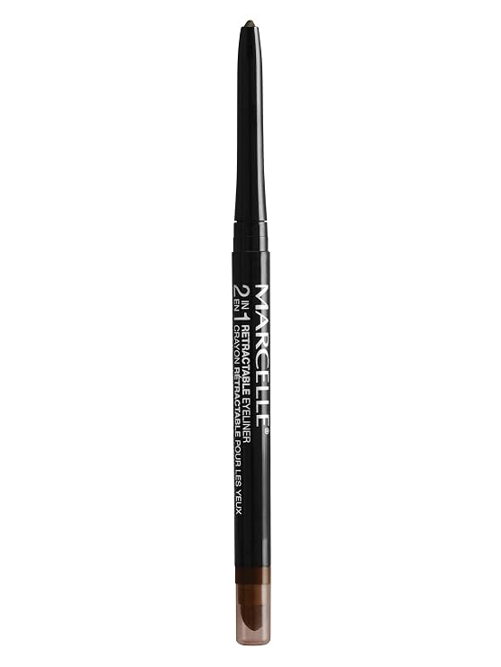 Marcelle 2-in-1 Retractable Eyeliner, Brown, 0.31 g