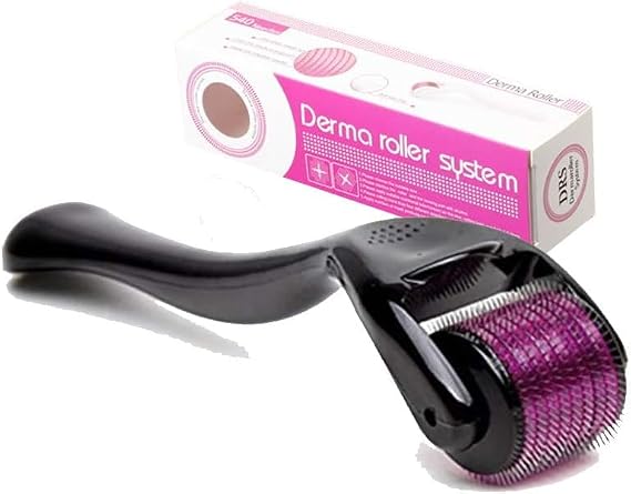 Ymenglei Microneedle Tberapy System 540 Needles 1.00mm, Model Nr.MT10 Skin Roller Skin Rejuvenation Anti Ageing Scar Acne marks Cellulite Treatment (Black)