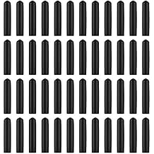 EBOOT 48 Pack Black Rubber Pourer Cap Liquor Bottle Pourer Cover Dispenser Spout Dust Covers